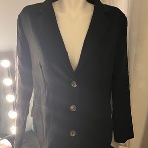 Kit+Sky Black Button Down Blacker M C12